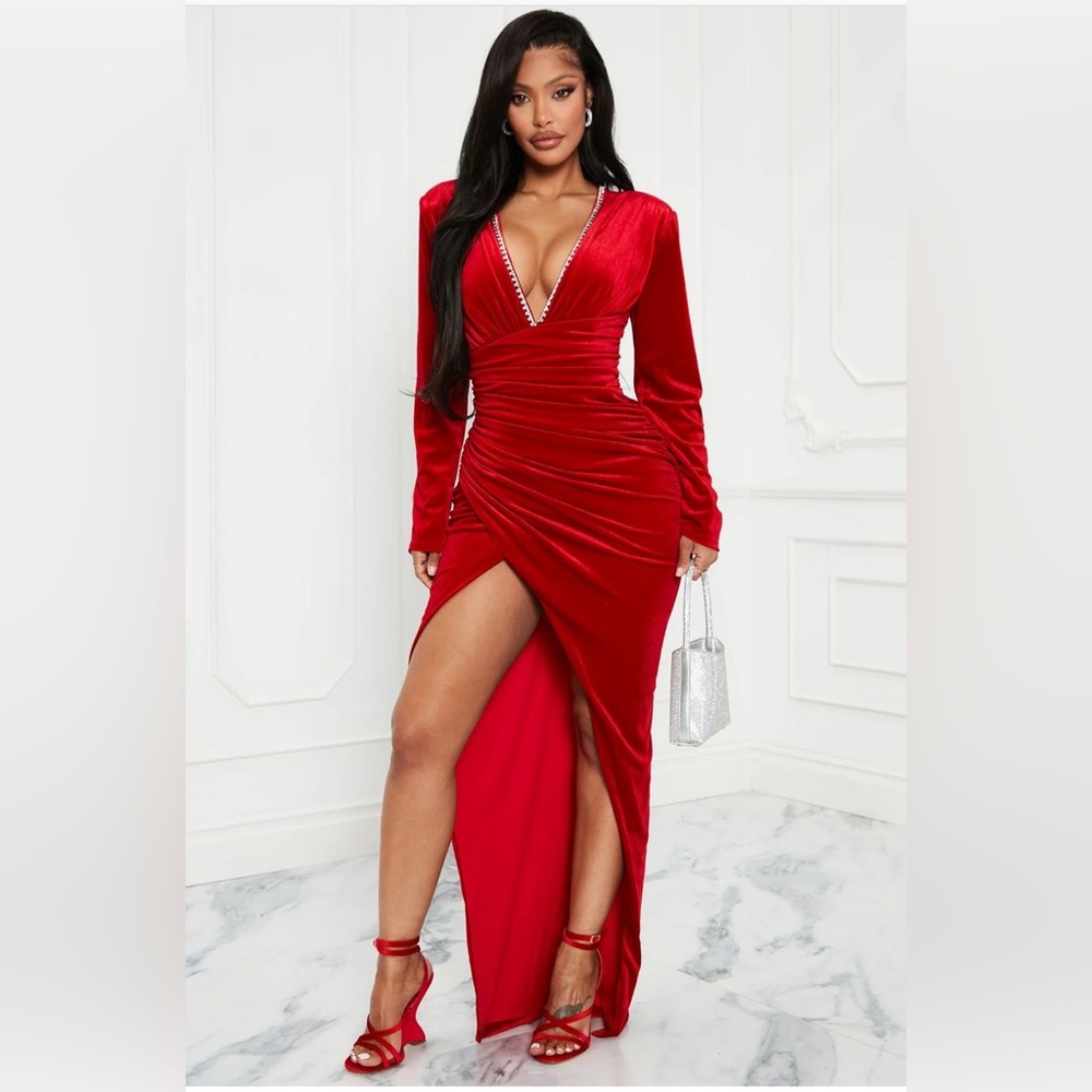 Fashion Nova Velvet Maxi Dress